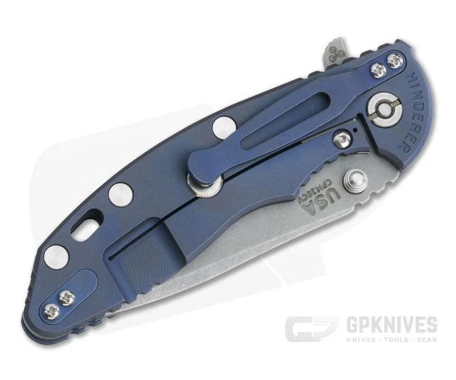 Hinderer XM-18 3.5" Tri-Way Flipper Spanto WF 20CV Blue/Black G10 Battle Blue Frame 0825 4 Hinderer XM-18 3.5" Tri-Way Flipper Spanto WF 20CV Blue/Black G10 Battle Blue Frame 0825 - Image 2