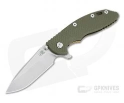 Hinderer XM-18 3.5" OD Green G10 Tri-Way Spear Point SW 20CV Stonewashed Bronze Ti 0838