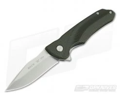 Buck Sprint Select Green GFN Stonewash Blade Bearings Flipper 840GRS