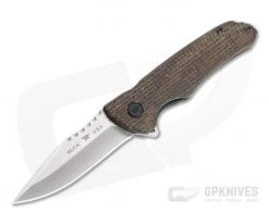 Buck Sprint Pro Flipper Satin S30V Burlap Micarta Folder 0841BRS1