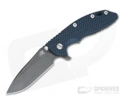 Hinderer XM-18 3.5" Blue/Black G10 Tri-Way Spear Point Battle Black 20CV 0843