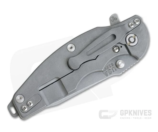 Hinderer Knives Jurassic Working Finish S35VN Spear Point Grey/Black G10 Tri-Way Pivot Flipper 0847 4 Hinderer Knives Jurassic Working Finish S35VN Spear Point Grey/Black G10 Tri-Way Pivot Flipper 0847 - Image 2