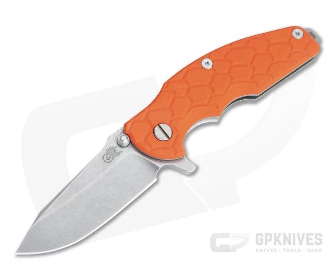 Hinderer Knives Jurassic Stonewashed S35VN Spear Point Scaled Orange G10 Tri-Way Pivot Flipper 0849 3 Hinderer Knives Jurassic Stonewashed S35VN Spear Point Scaled Orange G10 Tri-Way Pivot Flipper 0849