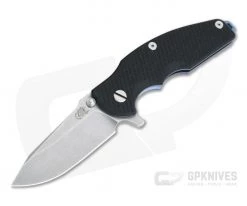 Hinderer Knives Jurassic S35VN Spear Point Stonewashed Blue Ti Black G10 Tri-Way Pivot Flipper 0852