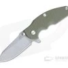 Hinderer Knives Jurassic Working Finish S35VN Spear Point OD Green G10 Tri-Way Pivot Flipper 0854