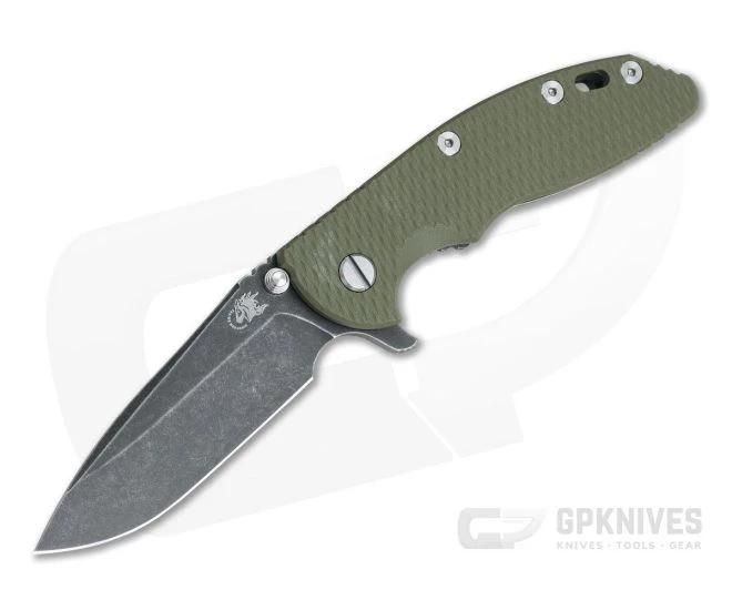 Hinderer XM-18 3.5" OD Green G10 Tri-Way Spear Point Battle Black 20CV 0864 3 Hinderer XM-18 3.5" OD Green G10 Tri-Way Spear Point Battle Black 20CV 0864