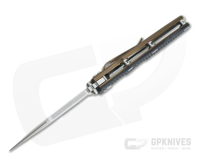 Hinderer Eklipse 3.5" Harpoon Tanto Tri-Way Stonewashed 20CV Black G10 Bronze Flipper 0909 5 Hinderer Eklipse 3.5" Harpoon Tanto Tri-Way Stonewashed 20CV Black G10 Bronze Flipper 0909 - Image 3