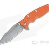 Hinderer Eklipse 3.5" Harpoon Tanto Tri-Way Working Finish 20CV Orange G10 Flipper 0915 -Outlet Flippers Store 0915 1
