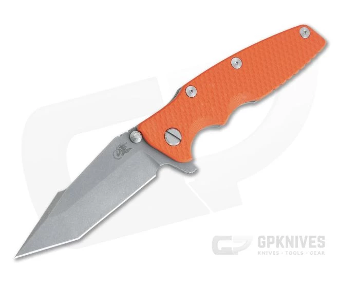 Hinderer Eklipse 3.5" Harpoon Tanto Tri-Way Working Finish 20CV Orange G10 Flipper 0915 3 Hinderer Eklipse 3.5" Harpoon Tanto Tri-Way Working Finish 20CV Orange G10 Flipper 0915
