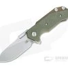 Hinderer Knives Half Track Slicer 20CV Stonewashed Bronze OD Green G10 Tri-Way Flipper -Outlet Flippers Store 0926