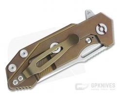 Hinderer Knives Half Track Slicer 20CV Stonewashed Bronze OD Green G10 Tri-Way Flipper -Outlet Flippers Store 0926 2