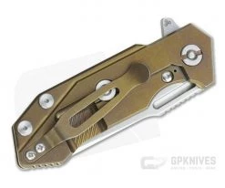Hinderer Knives Half Track Slicer 20CV Stonewashed Bronze Jade Green G10 Tri-Way Flipper -Outlet Flippers Store 0927 2