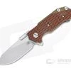 Hinderer Knives Half Track Slicer 20CV Stonewashed Bronze Orange/Black G10 Tri-Way Flipper -Outlet Flippers Store 0928