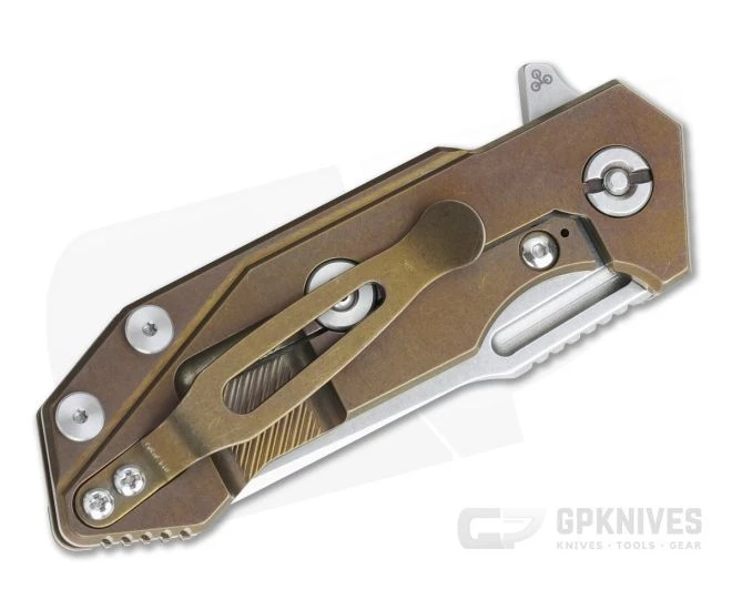 Hinderer Knives Half Track Slicer 20CV Stonewashed Bronze Orange/Black G10 Tri-Way Flipper 4 Hinderer Knives Half Track Slicer 20CV Stonewashed Bronze Orange/Black G10 Tri-Way Flipper - Image 2