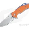 Hinderer Knives Half Track Slicer 20CV Stonewashed Blue Orange G10 Tri-Way Flipper -Outlet Flippers Store 0929 1