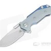 Hinderer Knives Half Track Slicer 20CV Stonewashed Blue Jade Green G10 Tri-Way Flipper -Outlet Flippers Store 0930