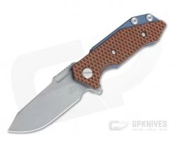 Hinderer Knives Half Track Slicer 20CV Battle Blue Orange/Black G10 Tri-Way Flipper