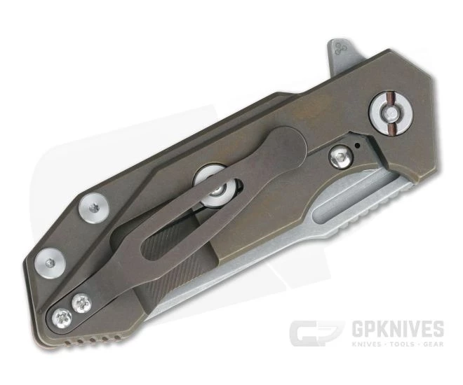 Hinderer Knives Half Track Slicer 20CV Battle Bronze Orange G10 Tri-Way Flipper 4 Hinderer Knives Half Track Slicer 20CV Battle Bronze Orange G10 Tri-Way Flipper - Image 2