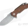 Hinderer Knives Half Track Slicer 20CV Battle Bronze Orange/Black G10 Tri-Way Flipper -Outlet Flippers Store 0938