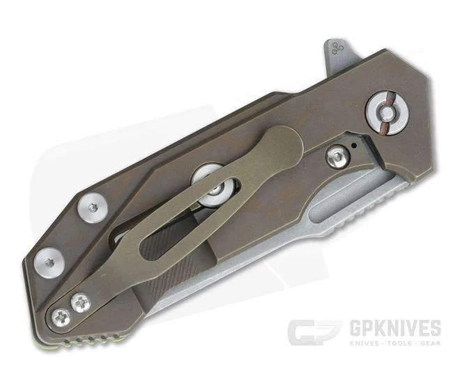 Hinderer Knives Half Track Slicer 20CV Battle Bronze Neon Green G10 Tri-Way Flipper 4 Hinderer Knives Half Track Slicer 20CV Battle Bronze Neon Green G10 Tri-Way Flipper - Image 2