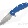 Hinderer XM-18 3.5" Stonewashed S45VN Spanto Blue G10 Blue Tri-Way Flipper 0965 -Outlet Flippers Store 0965 1