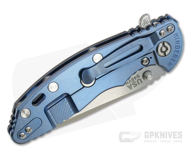 Hinderer XM-18 3.5" Stonewashed S45VN Spanto FDE G10 Blue Tri-Way Flipper 0967 4 Hinderer XM-18 3.5" Stonewashed S45VN Spanto FDE G10 Blue Tri-Way Flipper 0967 - Image 2