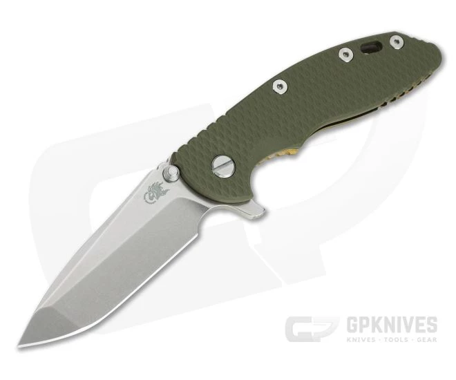 Hinderer XM-18 3.5" Stonewashed S45VN Spanto OD Green G10 Bronze Tri-Way Flipper 0974 3 Hinderer XM-18 3.5" Stonewashed S45VN Spanto OD Green G10 Bronze Tri-Way Flipper 0974