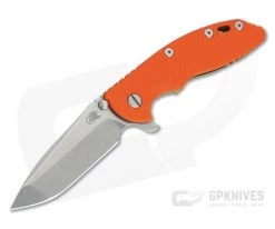 Hinderer XM-18 3.5" Stonewashed S45VN Spanto Orange G10 Bronze Tri-Way Flipper 0976