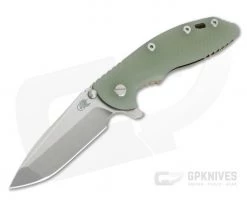 Hinderer XM-18 3.5" Stonewashed S45VN Spanto Jade G10 Bronze Tri-Way Flipper 0978