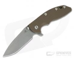 Hinderer XM-18 3.5" Working Finish S45VN Spanto FDE G10 Tri-Way Flipper 0983