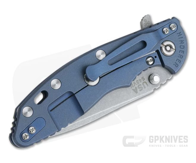 Hinderer XM-18 3.5" Working Finish S45VN Spanto FDE G10 Battle Blue Tri-Way Flipper 0991 4 Hinderer XM-18 3.5" Working Finish S45VN Spanto FDE G10 Battle Blue Tri-Way Flipper 0991 - Image 2
