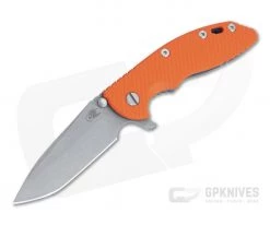 Hinderer XM-18 3.5" Working Finish S45VN Spanto Orange G10 Battle Blue Tri-Way Flipper 0992