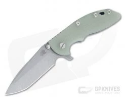 Hinderer XM-18 3.5" Working Finish S45VN Spanto Jade G10 Battle Blue Tri-Way Flipper 0994