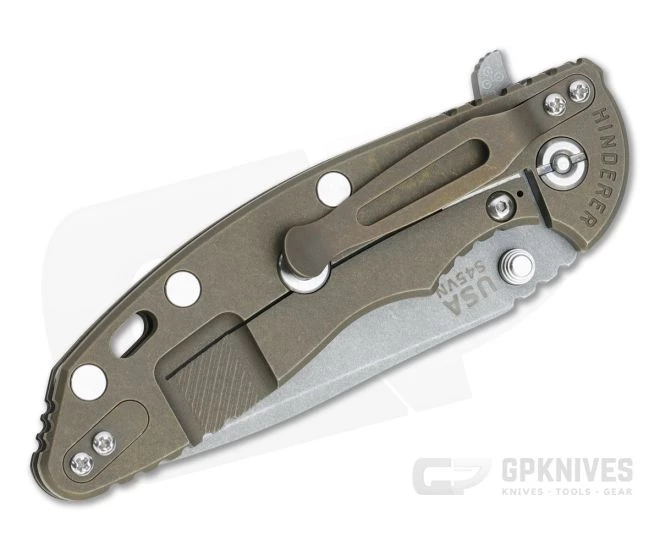 Hinderer XM-18 3.5" Working Finish S45VN Spanto Black G10 Battle Bronze Tri-Way Flipper 0996 4 Hinderer XM-18 3.5" Working Finish S45VN Spanto Black G10 Battle Bronze Tri-Way Flipper 0996 - Image 2