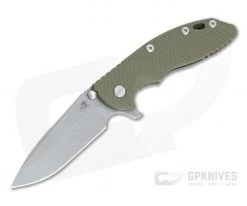 Hinderer XM-18 3.5" Working Finish S45VN Spanto OD Green G10 Battle Bronze Tri-Way Flipper 0998
