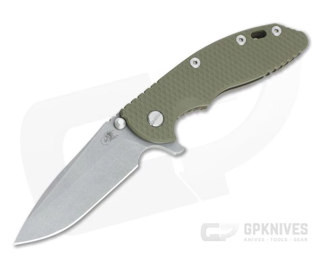 Hinderer XM-18 3.5" Working Finish S45VN Spanto OD Green G10 Battle Bronze Tri-Way Flipper 0998 3 Hinderer XM-18 3.5" Working Finish S45VN Spanto OD Green G10 Battle Bronze Tri-Way Flipper 0998
