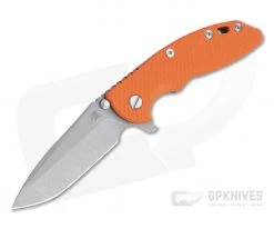 Hinderer XM-18 3.5" Working Finish S45VN Spanto Orange G10 Battle Bronze Tri-Way Flipper 1000