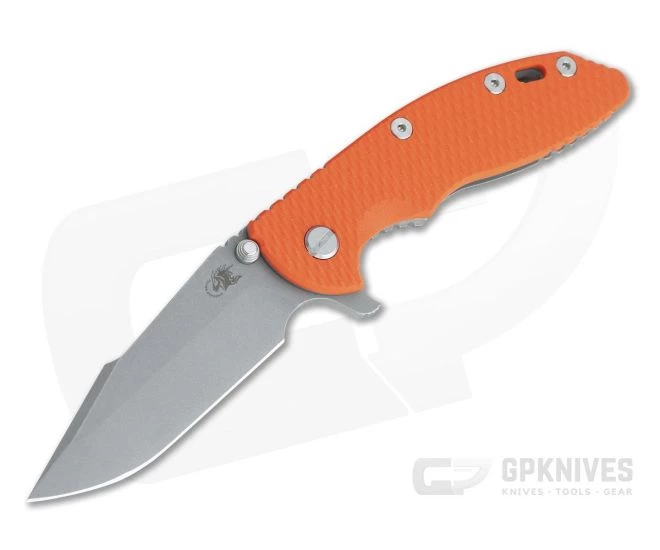 Hinderer XM-18 3.5" Working Finish 20CV Harpoon Spanto Orange G10 Tri-Way Flipper 1025 3 Hinderer XM-18 3.5" Working Finish 20CV Harpoon Spanto Orange G10 Tri-Way Flipper 1025