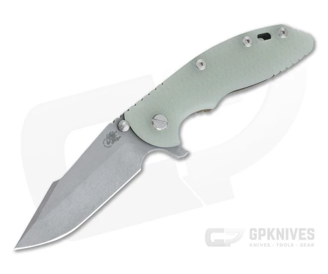 Hinderer XM-18 3.5" Working Finish 20CV Harpoon Spanto Jade G10 Battle Bronze Tri-Way Flipper 1030 3 Hinderer XM-18 3.5" Working Finish 20CV Harpoon Spanto Jade G10 Battle Bronze Tri-Way Flipper 1030