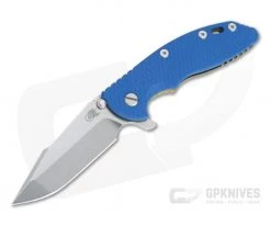 Hinderer XM-18 3.5" Stonewashed 20CV Harpoon Spanto Blue G10 Bronze Tri-Way Flipper 1031