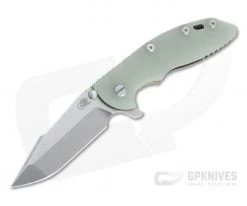 Hinderer XM-18 3.5" Stonewashed 20CV Harpoon Spanto Jade G10 Bronze Tri-Way Flipper 1032
