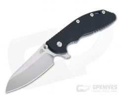 Hinderer XM-24 Sheepsfoot Stonewashed 20CV Black G10 Blue Tri-Way Pivot Flipper