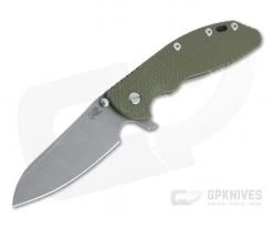 Hinderer XM-24 Sheepsfoot Working Finish 20CV OD Green G10 Battle Bronze Tri-Way Pivot Flipper