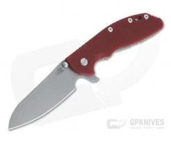 Hinderer XM-24 Sheepsfoot Working Finish 20CV Red G10 Tri-Way Pivot Flipper