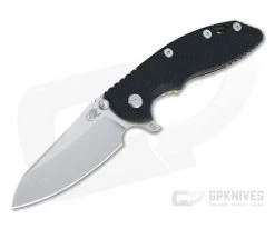 Hinderer XM-18 3.5" Skinny Sheepsfoot Stonewash 20CV Black G10 Stonewash Bronze Ti Tri-Way Pivot Flipper