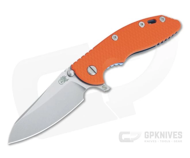 Hinderer XM-18 3.5" Skinny Sheepsfoot Stonewash 20CV Orange G10 Stonewash Blue Ti Tri-Way Pivot Flipper 3 Hinderer XM-18 3.5" Skinny Sheepsfoot Stonewash 20CV Orange G10 Stonewash Blue Ti Tri-Way Pivot Flipper