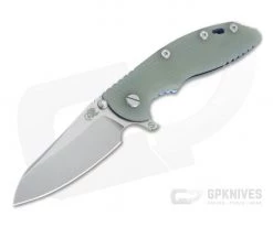 Hinderer XM-18 3.5" Skinny Sheepsfoot Stonewash 20CV Translucent G10 Stonewash Blue Ti Tri-Way Pivot Flipper