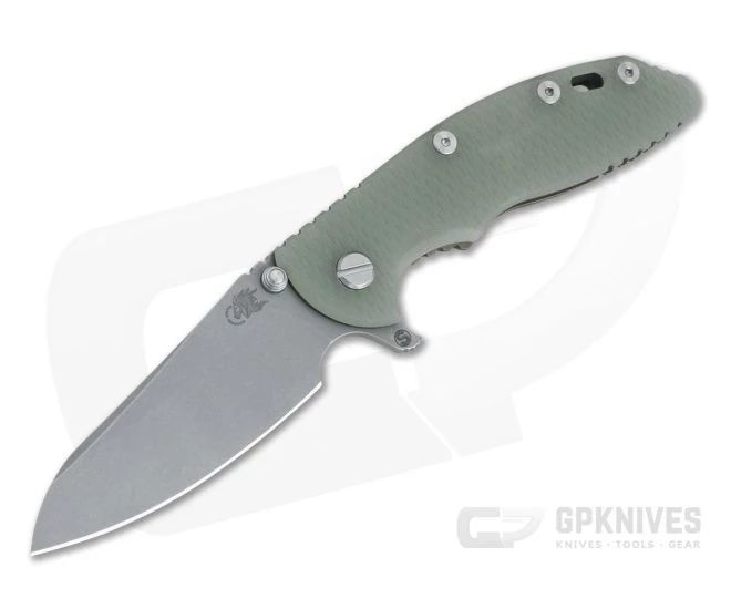 Hinderer XM-18 3.5" Skinny Sheepsfoot Working Finish 20CV Translucent G10 Battle Bronze Ti Tri-Way Pivot Flipper 3 Hinderer XM-18 3.5" Skinny Sheepsfoot Working Finish 20CV Translucent G10 Battle Bronze Ti Tri-Way Pivot Flipper