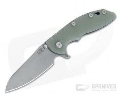 Hinderer XM-18 3.5" Skinny Sheepsfoot Working Finish 20CV Translucent G10 Battle Blue Ti Tri-Way Pivot Flipper