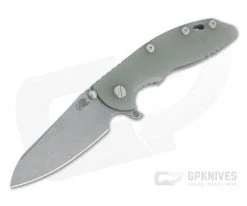 Hinderer XM-18 3.5" Skinny Sheepsfoot Working Finish 20CV Translucent G10 Working Finish Ti Tri-Way Pivot Flipper